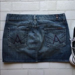 7 For All Mankind A Pocket Denim Mini Skirt 30